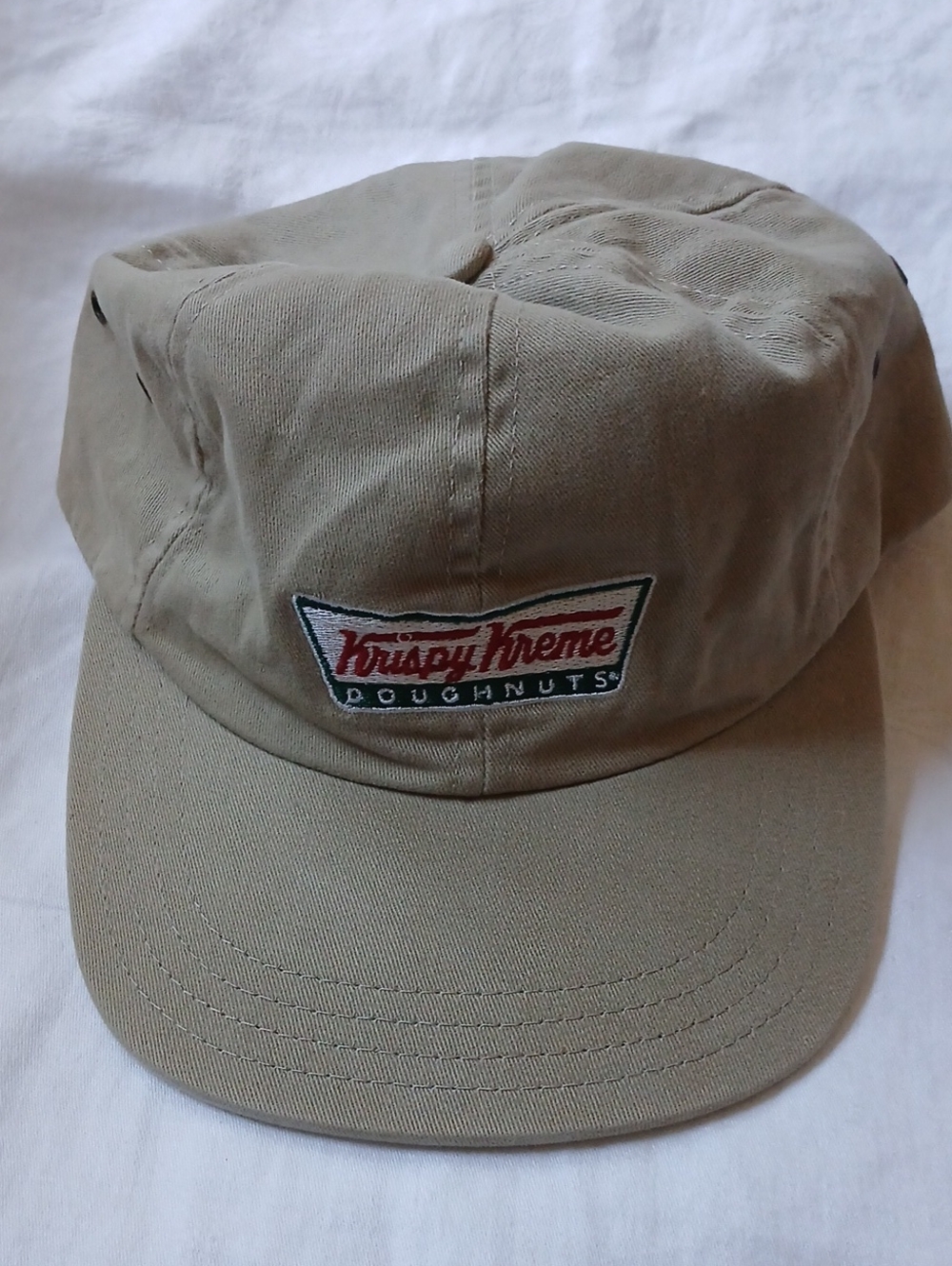 Krispy Kreme Doughnuts Team Gear Adjustable Snapback Tan Unisex Baseball Cap Hat